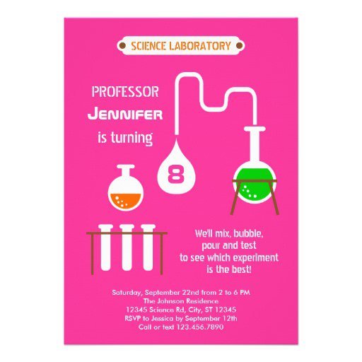 Mad Scientist Party Invitation Wording
