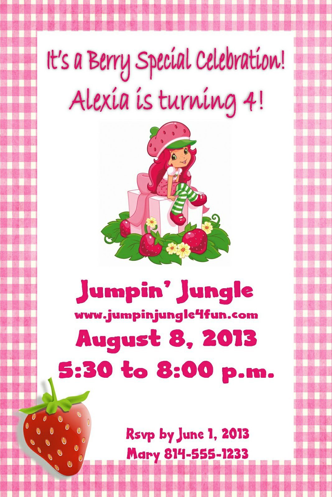 Make Your Own Strawberry Shortcake Invitations