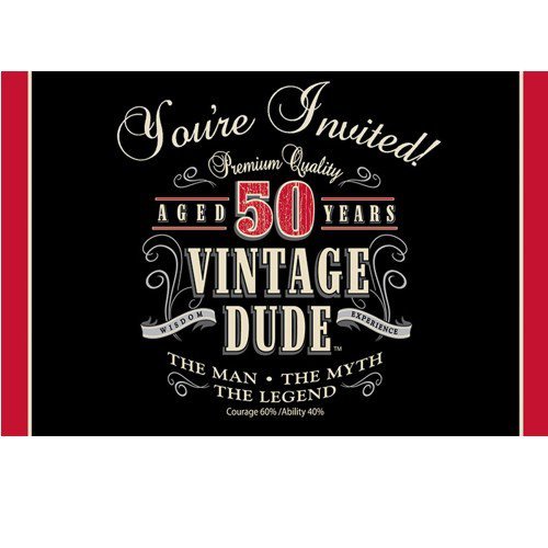Male 50th Birthday Party Invitations