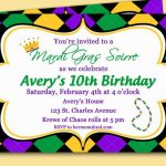 Mardi Gras Invitations Templates Printable