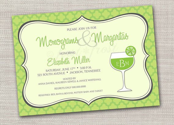 Margarita Wedding Shower Invitations