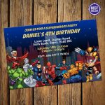 Marvel Avengers Birthday Invitations