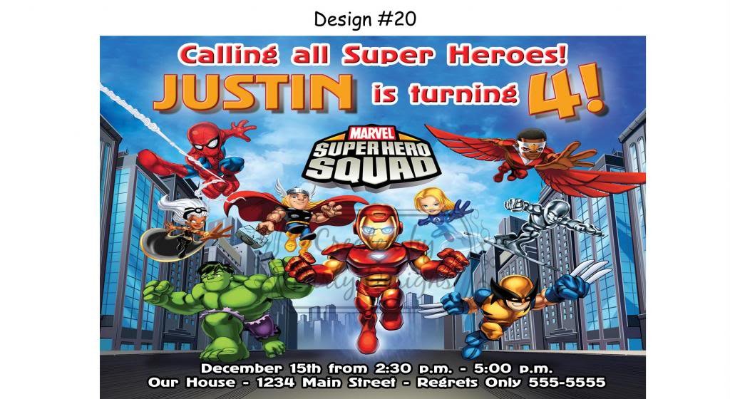 Marvel Birthday Invitations - Invitation Design Blog