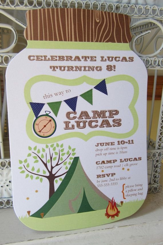 Mason Jar Invitation Boy