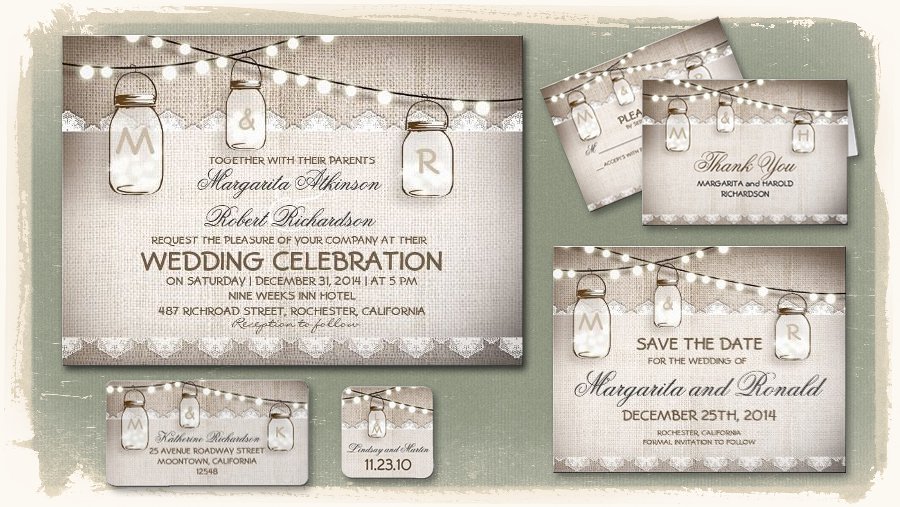 Mason Jar Invitations Template