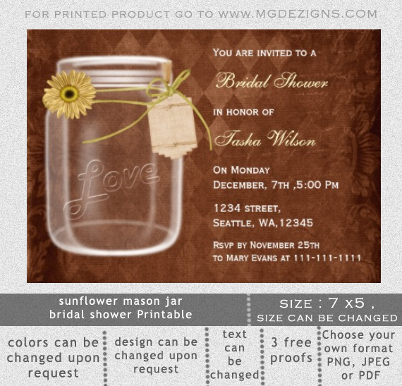 Mason Jar Invitations Templates Blank