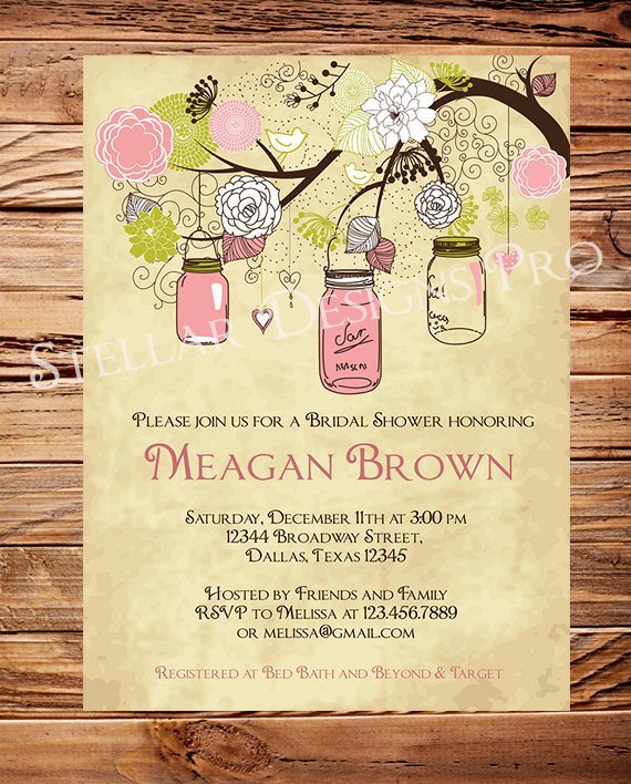 Mason Jar Wedding Invitations - Invitation Design Blog