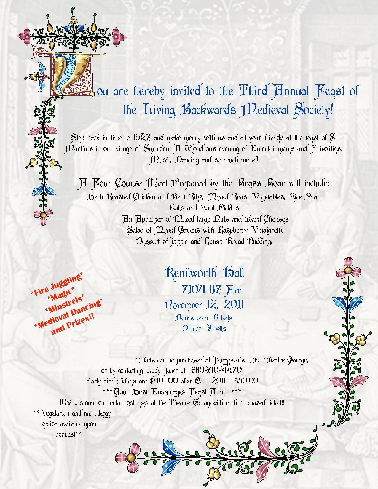 Medieval Feast Invitation Templates