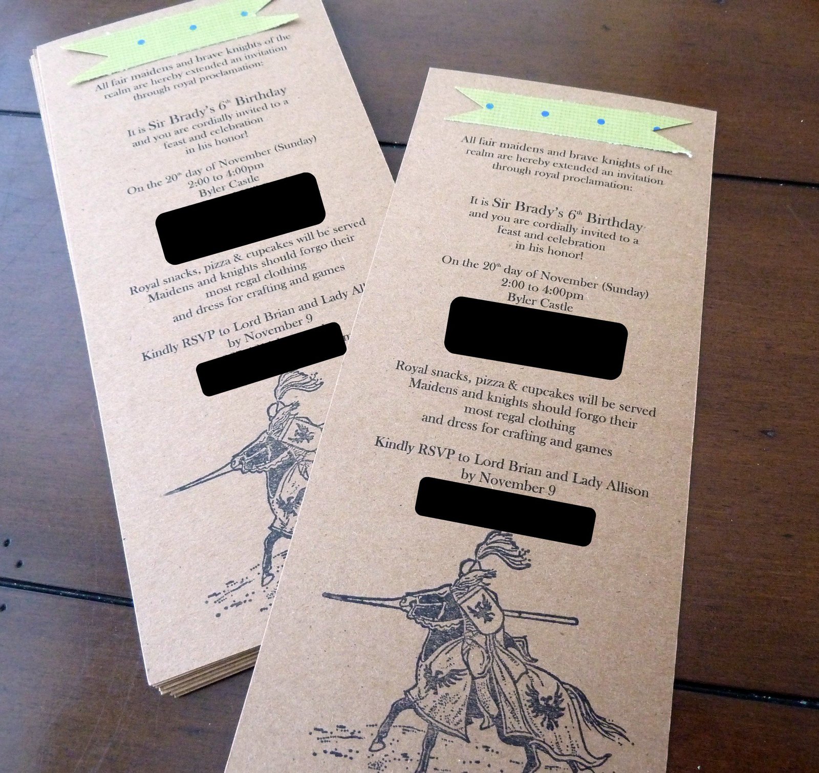 Medieval Times Birthday Invitation Wording
