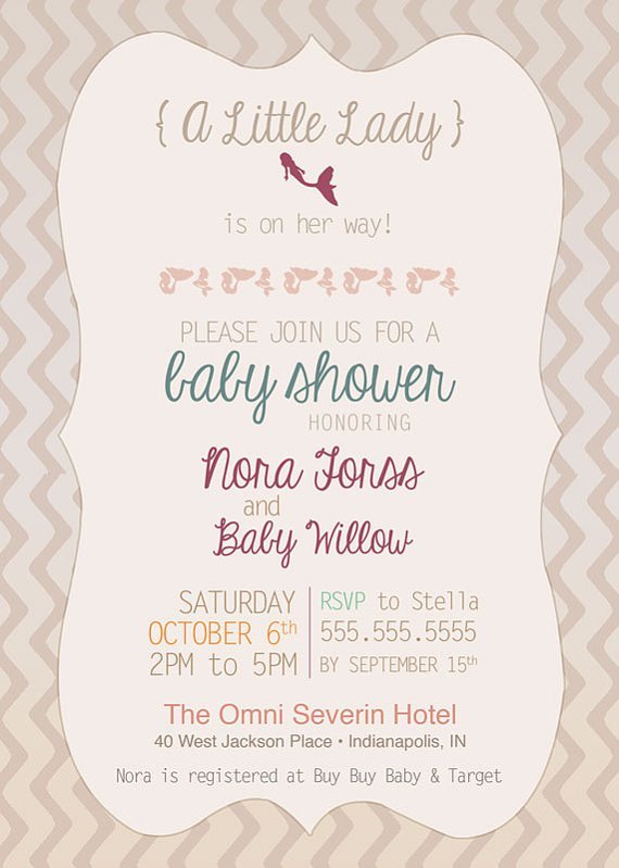 Mermaid Baby Shower Invitation Template