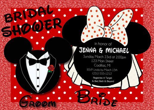 Mickey And Minnie Custom Invitations