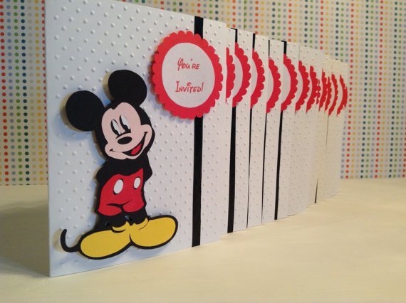 Mickey Mouse Clubhouse Handmade Invitations
