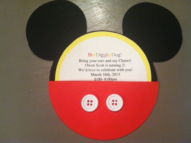 Mickey Mouse Ears Invitation Template