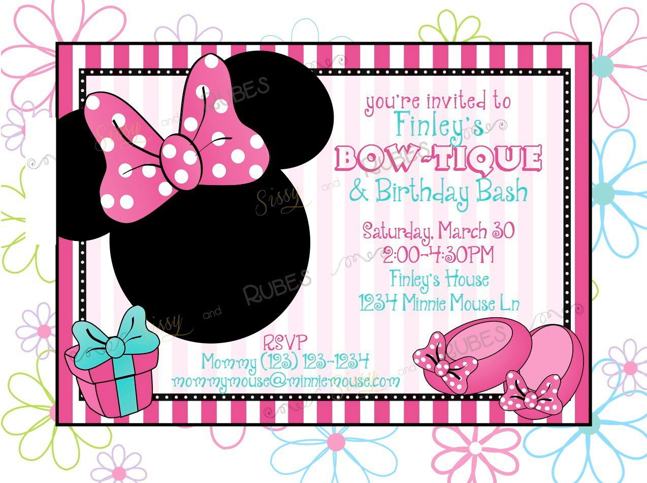 Mickey Mouse Invitation Templates Blank