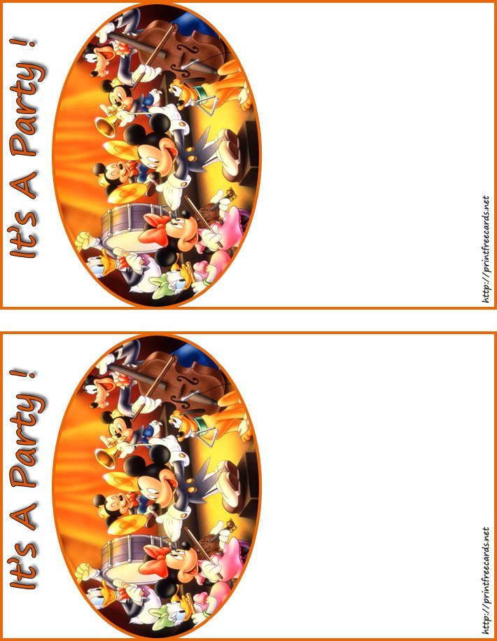 Mickey Mouse Printable Party Invitations