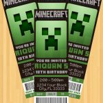 Minecraft Birthday Party Invitation Download