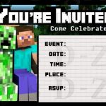 Minecraft Birthday Party Invitation Templates