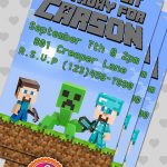 Minecraft Party Invitation Free Templates