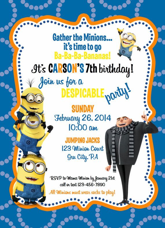 Minion Pool Party Invitation Templates