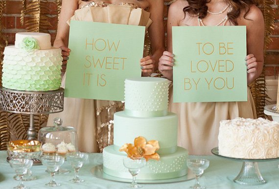Mint Colored Wedding Invitations