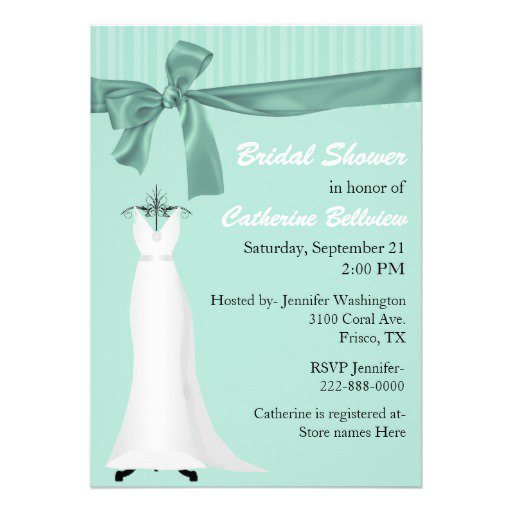 Mint Green Bridal Shower Invitations