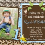 Monkey Birthday Invitations For Girls