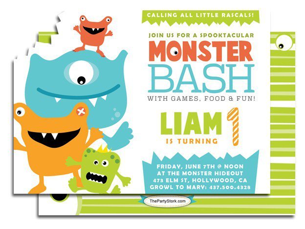 Monster Birthday Party Invitations