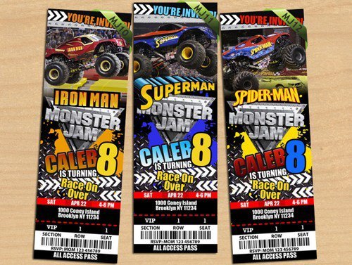 Monster Jam Party Invitations Templates - Invitation Design Blog