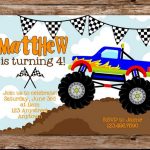 Monster Jam Birthday Invitations
