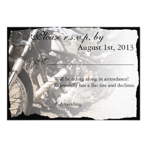 Motorcycle Wedding Invitations On Zazzle