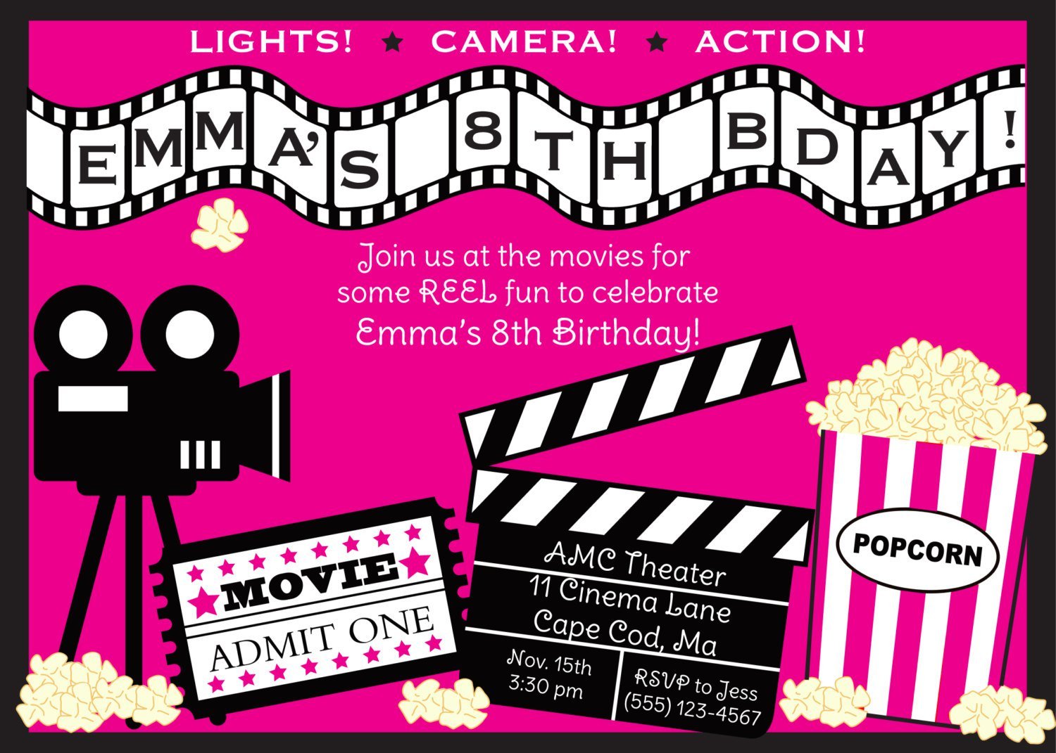 Movie Theater Invitations Templates Free