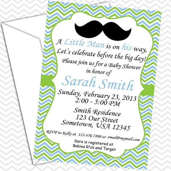 Mustache Bash Invitations Etsy