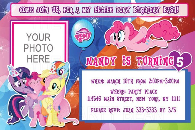 My Little Pony Birthday Invitations Walmart