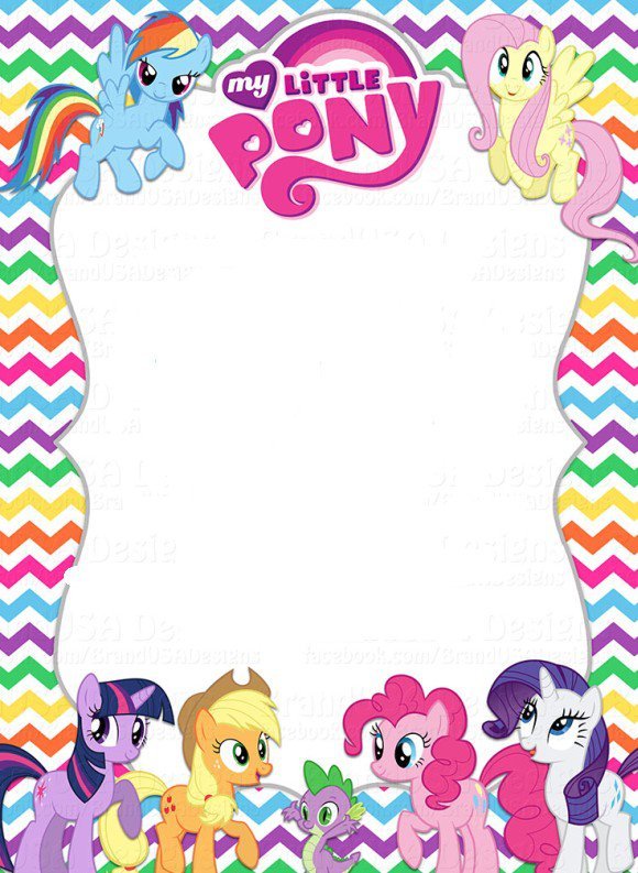 My Little Pony Birthday Party Invitation Template Free