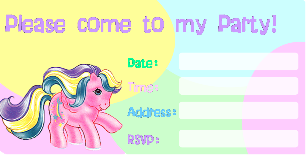 My Little Pony Invitations Template Free