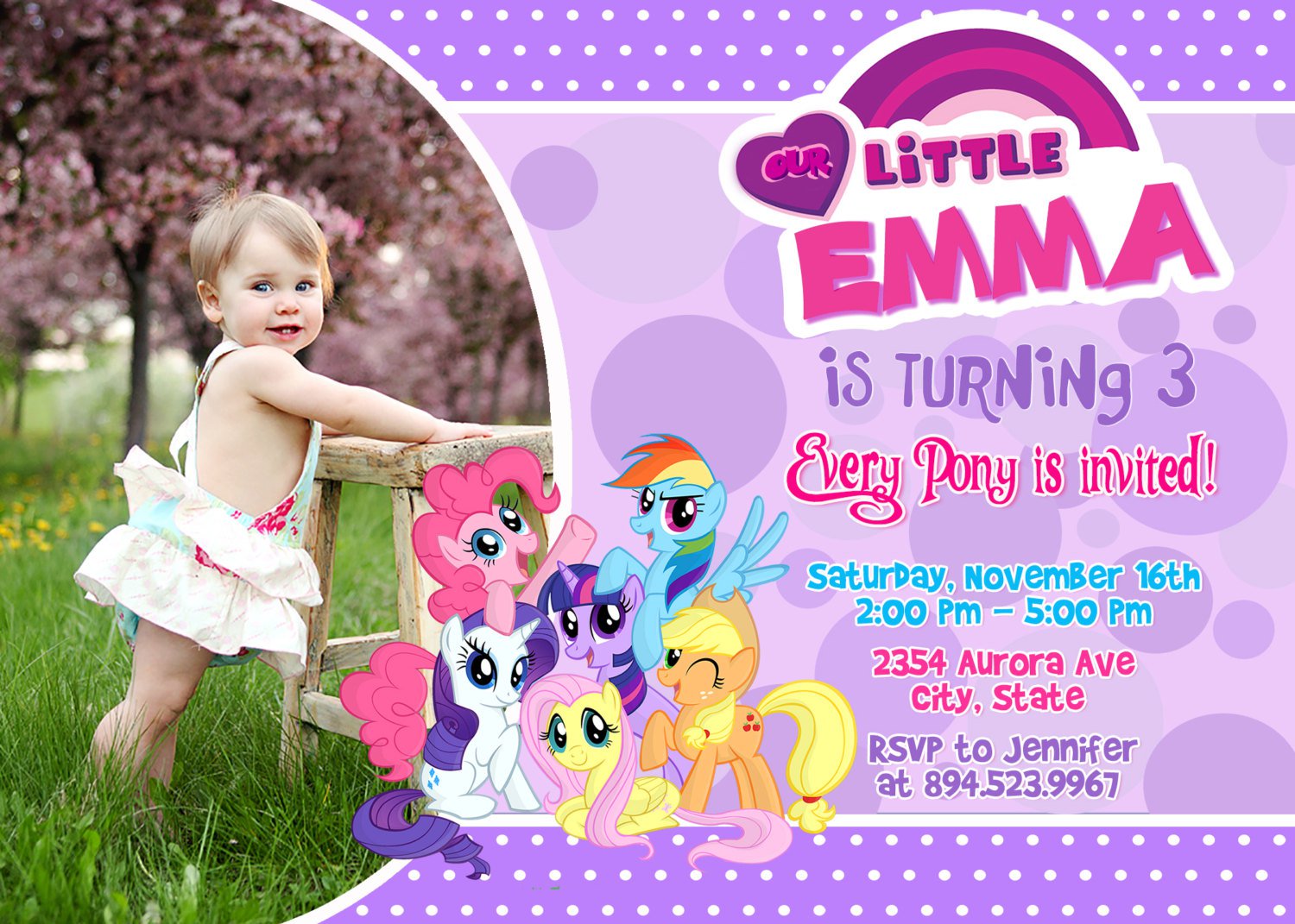 My Little Pony Party Invitation Wording