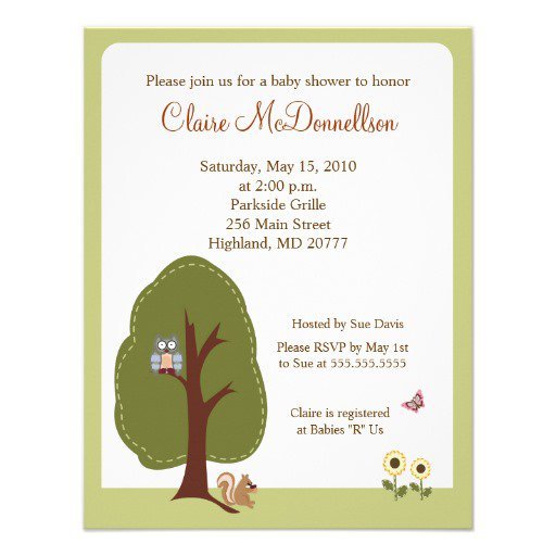 Nature Baby Shower Invitations