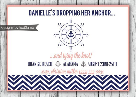 Nautical Bachelorette Invitations