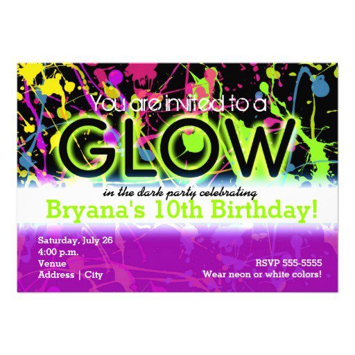 Neon Invitations Templates Free