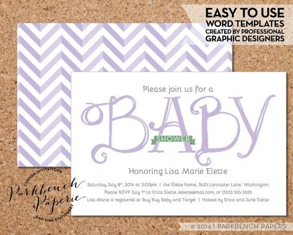 Neutral Baby Shower Invitations Templates Editable