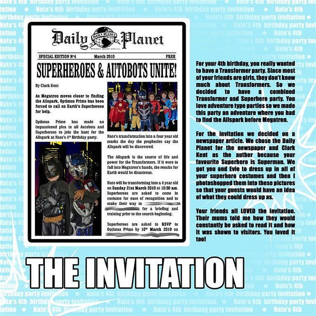 Newspaper Invitation Templates