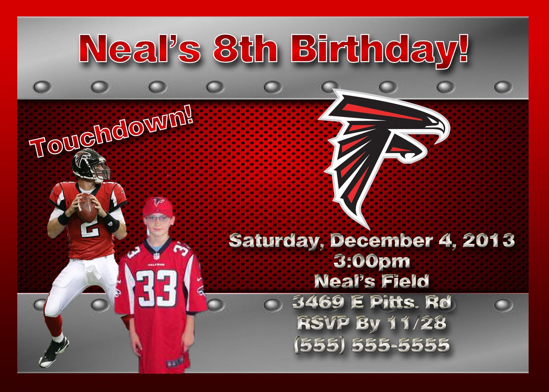 Nfl Birthday Invitations