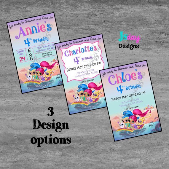 Nick Jr Birthday Invitations