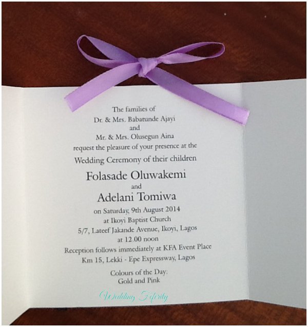 Nigerian Wedding Invitations Cards