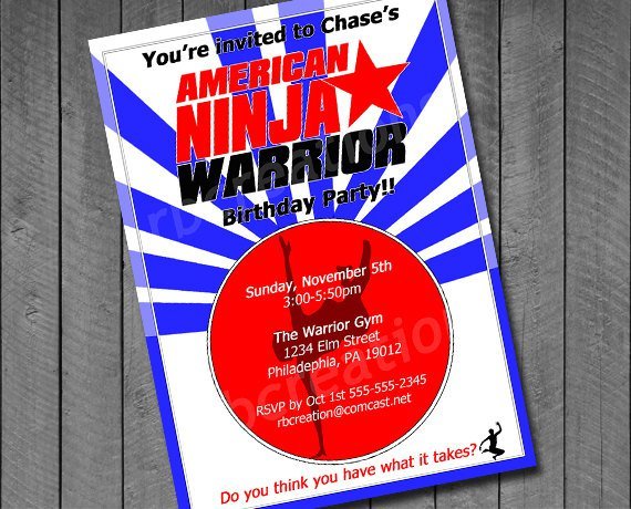 Ninja Birthday Invitations Printable