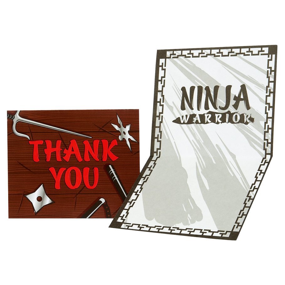 Ninja Warrior Party Invitations