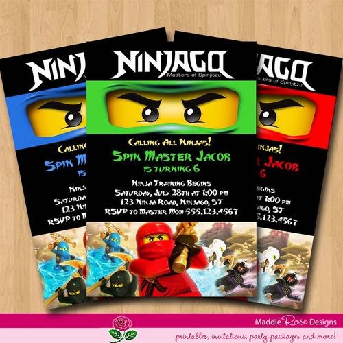 Ninjago Birthday Invitations