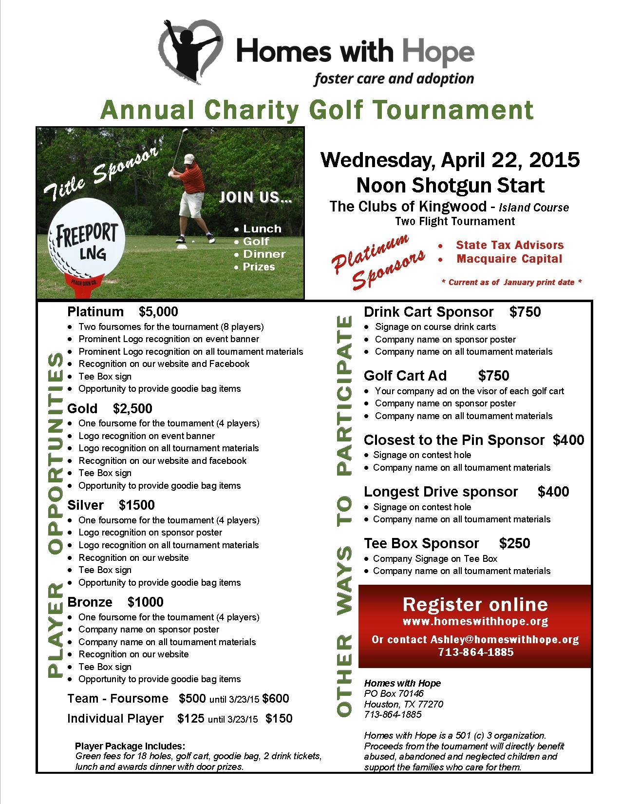 Non-profit Charity Golf Events