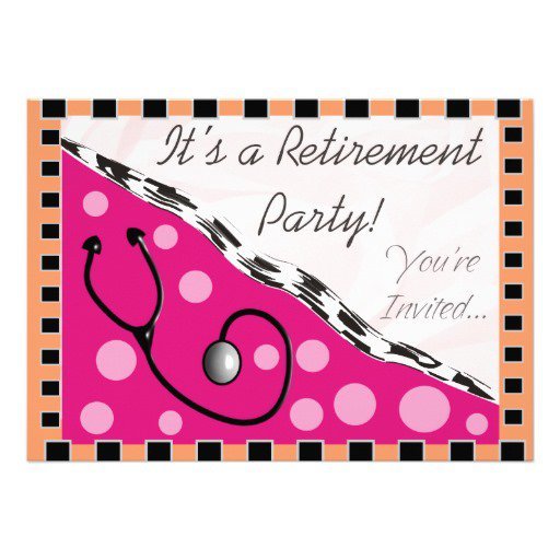 Nurse Retirement Party Invitations Unique