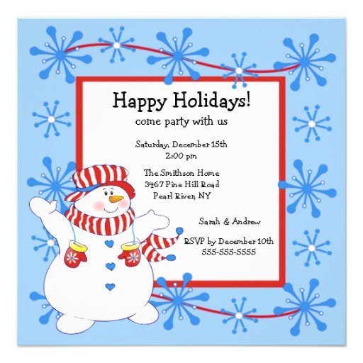 Office Christmas Lunch Invitations